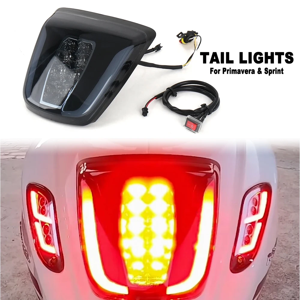 

For Vespa Primavera Sprint 125 150 PRIMAVERA SPRINT New Motorcycle Tail Rear Light Lamp Taillight Brake Stop Lights