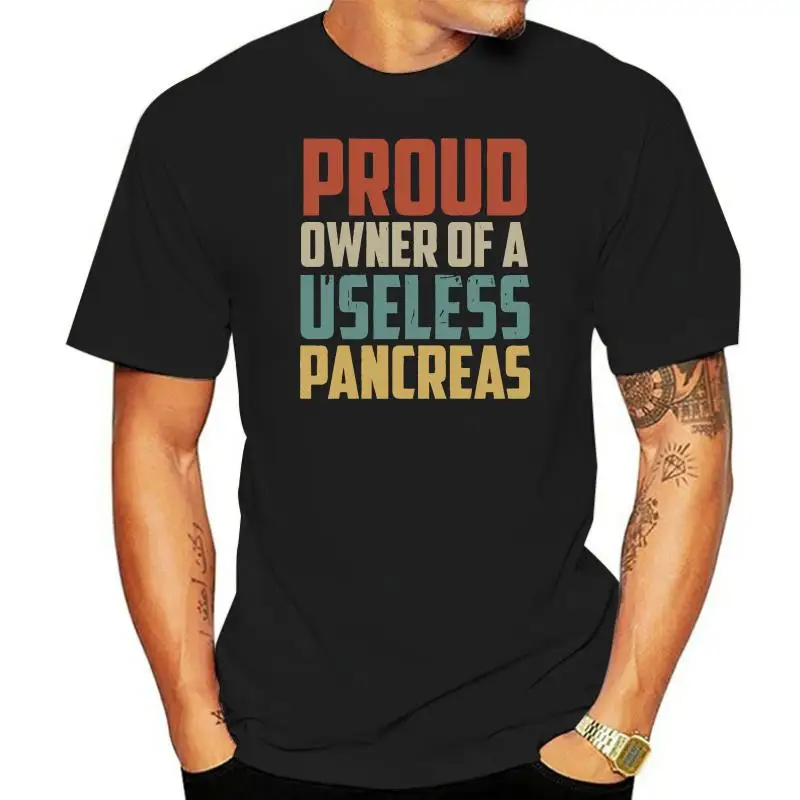 Proud Owner Of A Useless Pancreas Vintage Black Men T Shirt S 4Xl