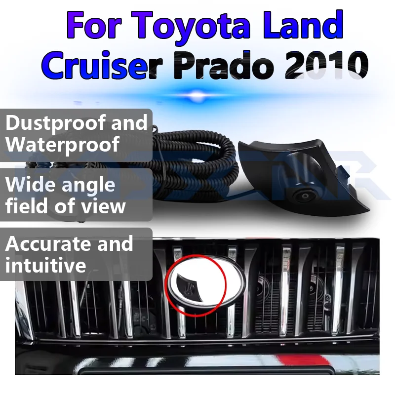 

For Toyota Land Cruiser Prado 2010 Car Front View Camera OEM AHD HD Night Vision Fisheye 150° Chrome Parking Monitoring System