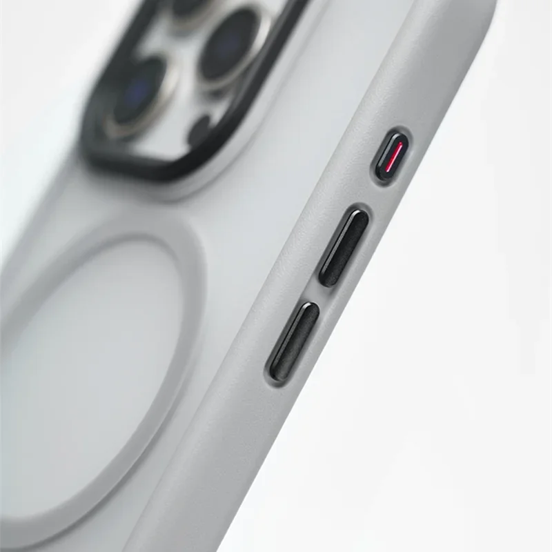 Etui na telefon YpmCxMetal Bracket Magsafe do Iphone17promax 16 15 Pro 14 13 Simple Senior Frosted Bezprzewodowe Ładowanie Twarda Obudowa PC