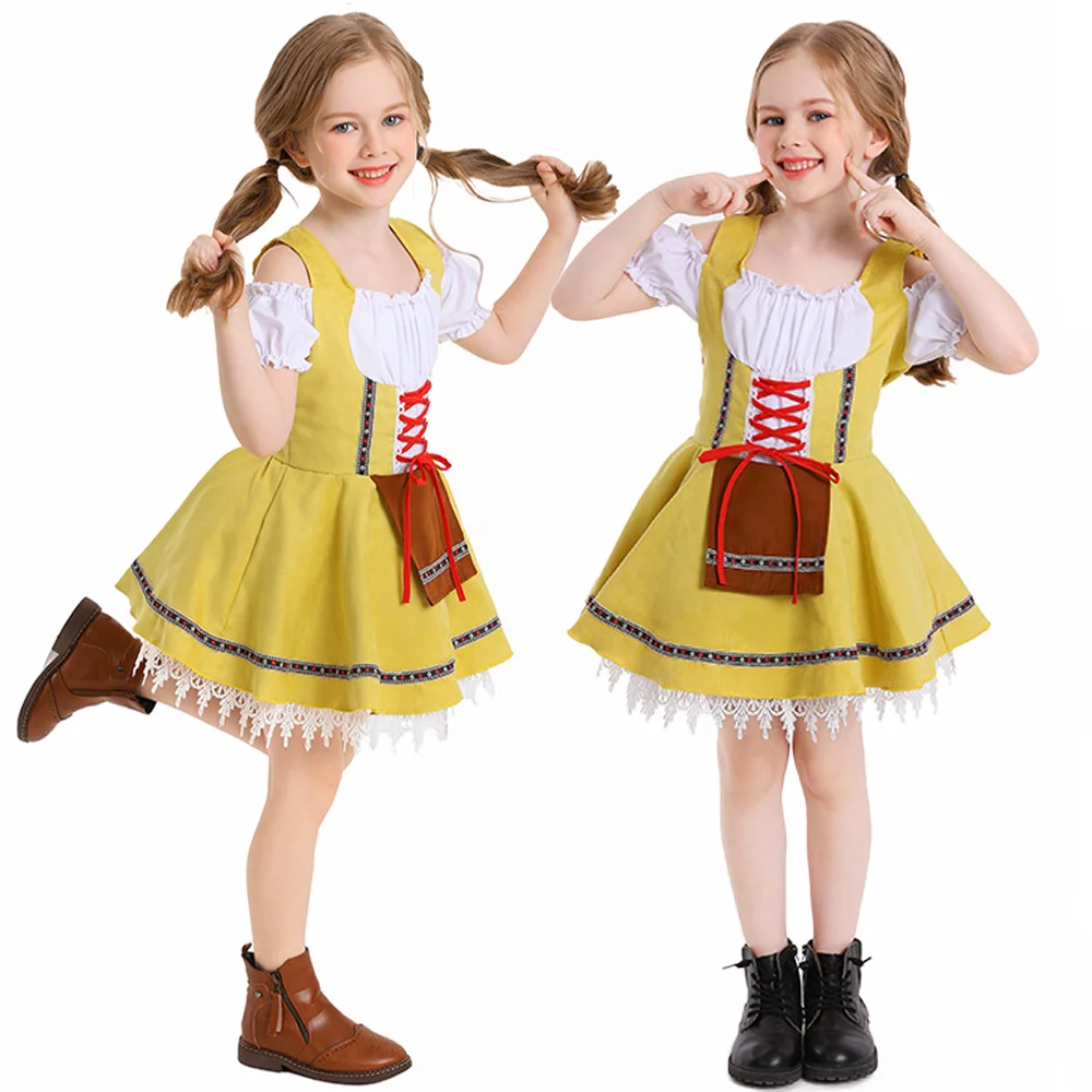 Festival Party Bier Halloween Karneval Kinder Cosplay Kleid Oktoberfest Kostüme Deutsche Oktoberfest Kleider für Kinder – Detail 5