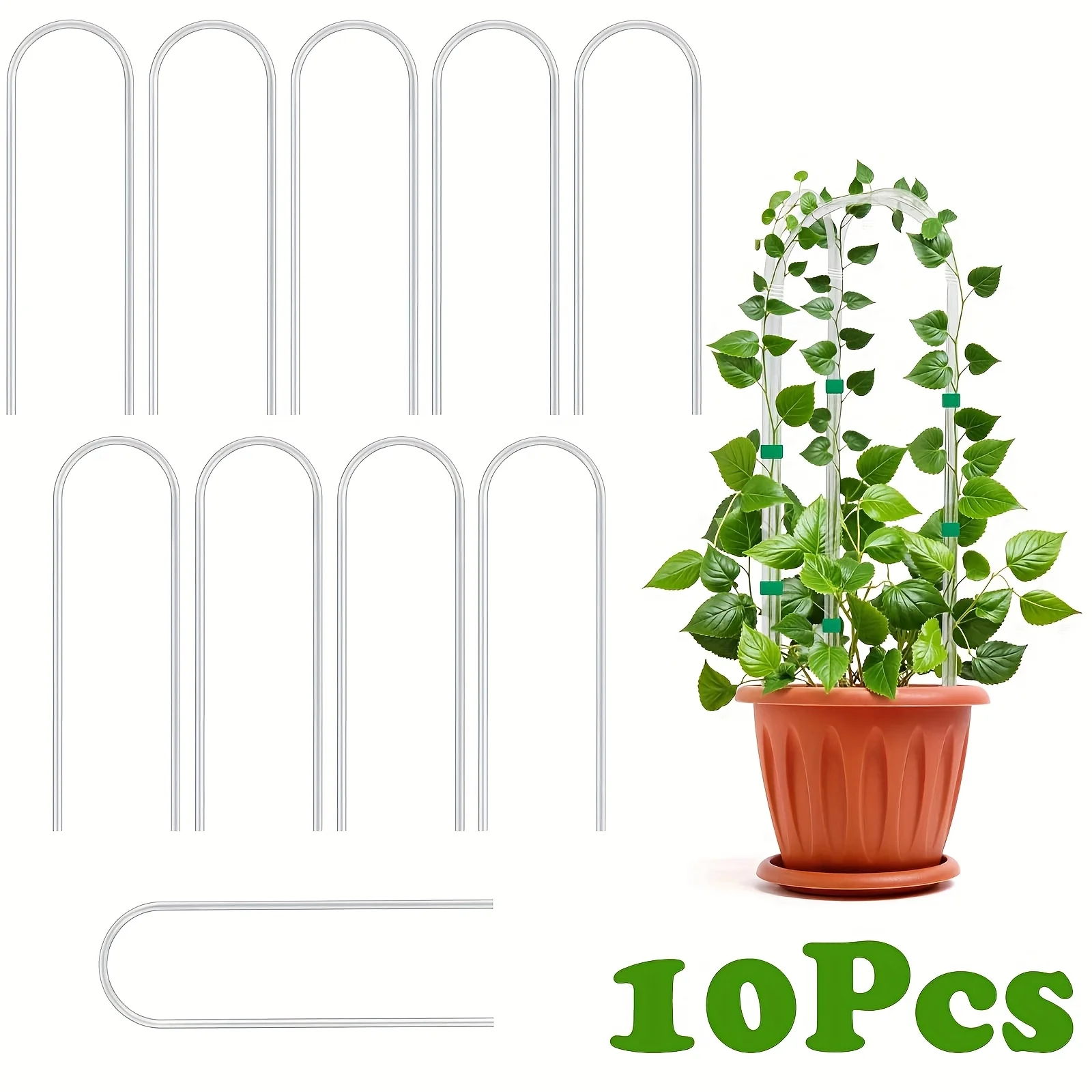 

5pcs of U-shaped acrylic plant climbing brackets, lightweight climbing plant auxiliary tools, garden vine brackets