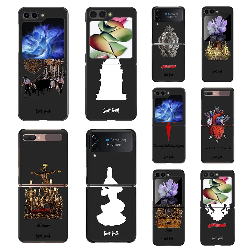 Phone Case for Samsung ZFlip6 5G Z-Flip5 Virgin Mary Jesus Church Galaxy Z Flip4 Flip3 Flip 6 5 4 3 Shell Black Cases Cover