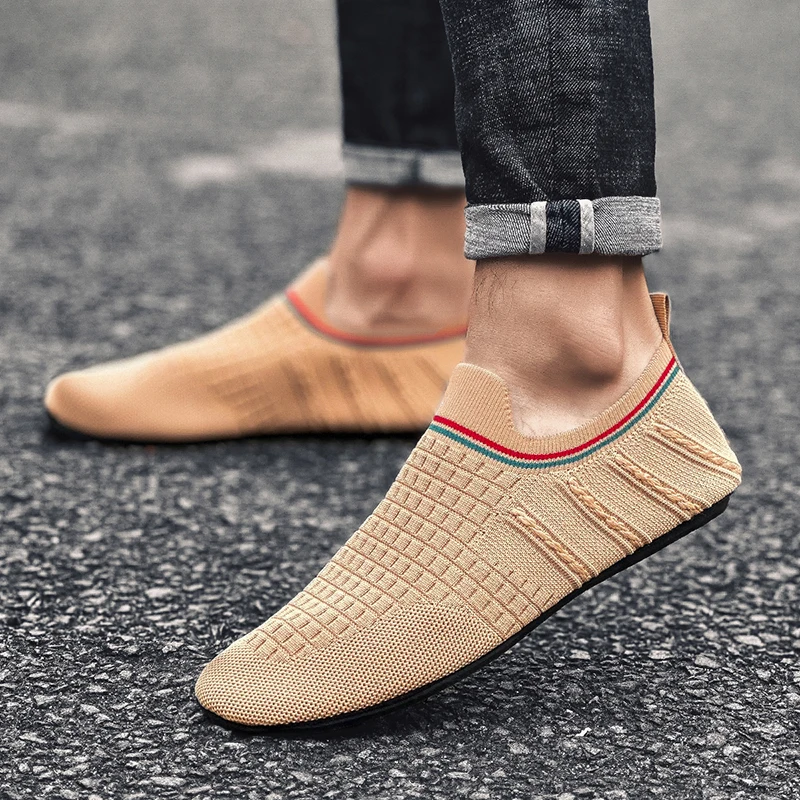 MAEDEF Summer Classic Fashion Loafers Men High Quality Outdoor Anti-slip Flats Walking Shoes Breathable Mesh Casual  Men‘s Shoes
