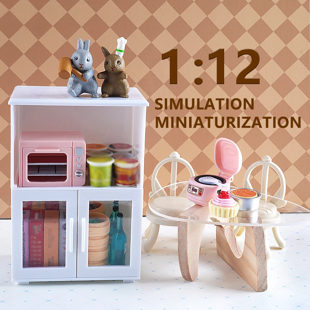 Miniatuurmeubilair 1:12 Rendier Familie Keukenset Bakkast Eettafel Kerst Thema Decoratie Poppenhuis Speelgoed