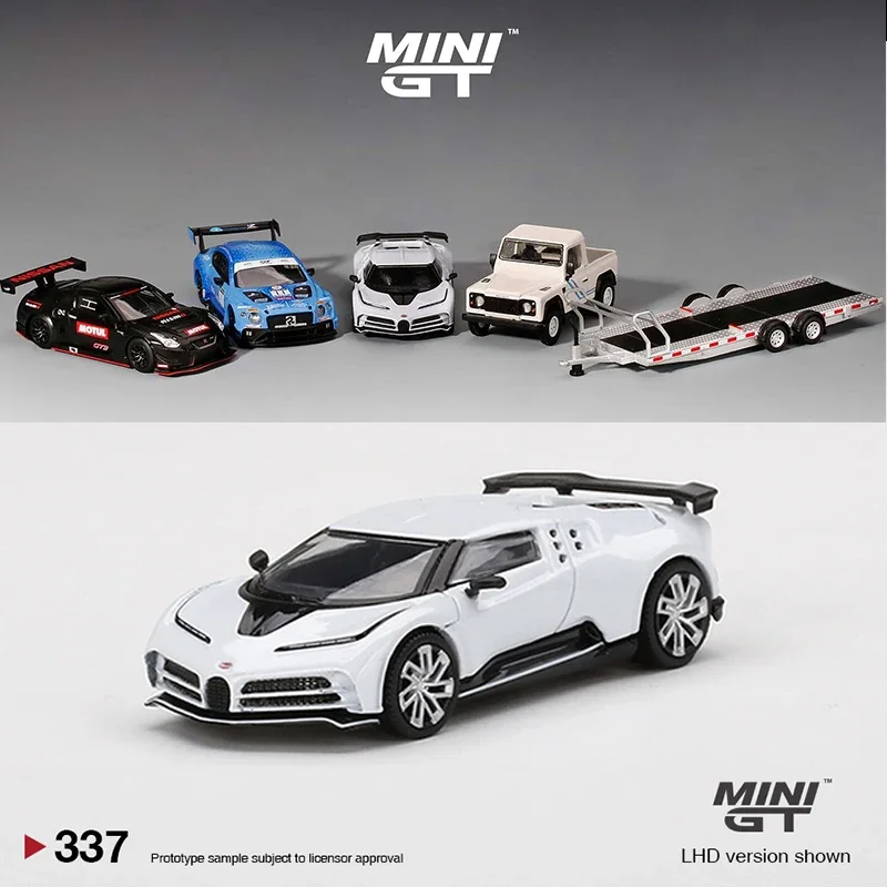 Minigt 1:64โมเดลรถ centodieci แบบสปอร์ตหล่อโลหะอัลลอยจอแสดง #337 LHD สีขาว