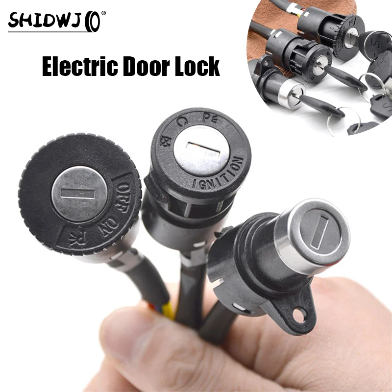 Portable Ignition Switch Key Power Lock Universal Electric Bicycle Biking Dustproof Cycling Parts For Electric Scooter