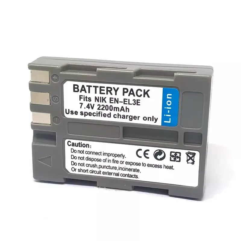 2200mAh 7.4V EN-EL3e كاميرا رقمية للأغراض العامة بطارية عالية الجودة لنيكون D80 D90 D300S D50 L50 D300 D100 D200 D700