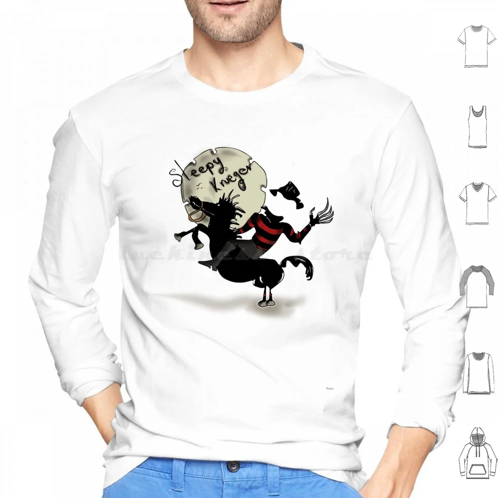 Sleepy Krueger Hoodies Long Sleeve Sleepy Hollow Sleepy Hollow Fredy Fredy Krueger Krueger Horse Moon