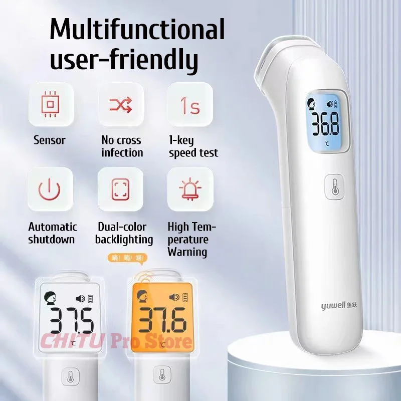 Yuwell Contactless Infrared Forehead Thermometer Gun High Precision Non Contact Digital Medical Thermometer Fast Read Body Fever
