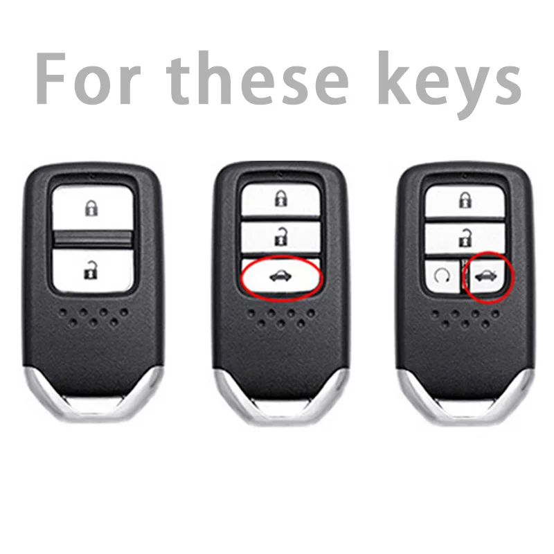 Leather Car Remote Key Case Cover Shell For Honda CRV CR-V Fit Civic Accord HR-V HRV City Odyssey XR-V Protector Holder Keyless