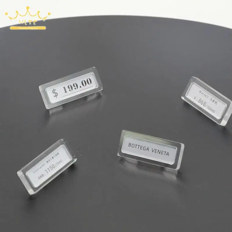 Small Acrylic Price Lable Jewelry Price Display Rack 10Pcs Mini Price Tag Commodity Tool Accessories for Jewelry Counter