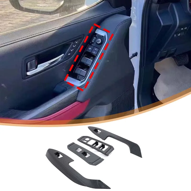 

For Toyota Land Cruiser LC300 2023+Automotive Interior Modification Accessories Glass Lift Frame ABS (Left Peptide)