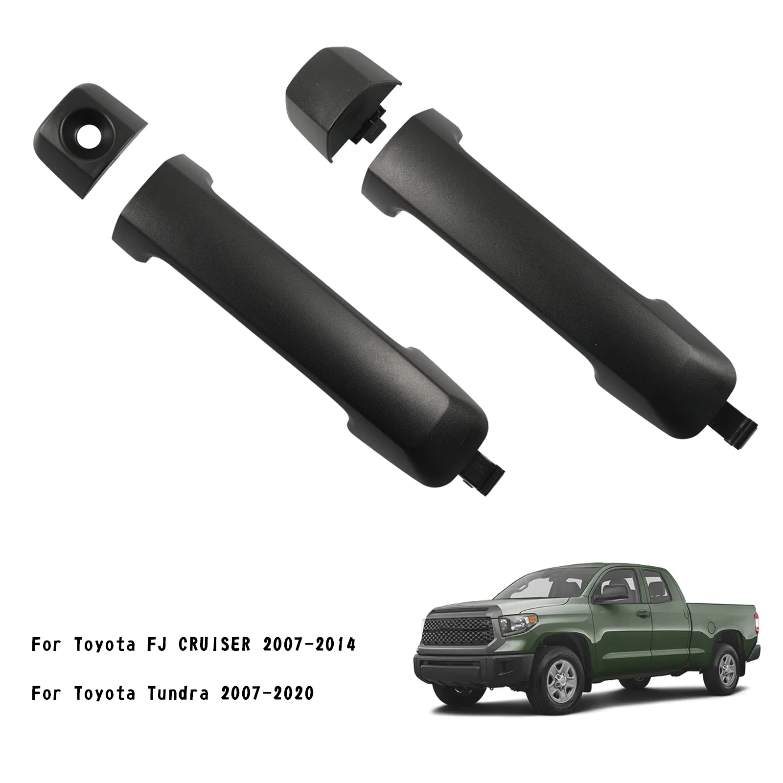 Artudatech 2x Black Exterior Door Handle 69210-0C010 For Toyota FJ CRUISER 07-14/Tundra 07 Car Accessories