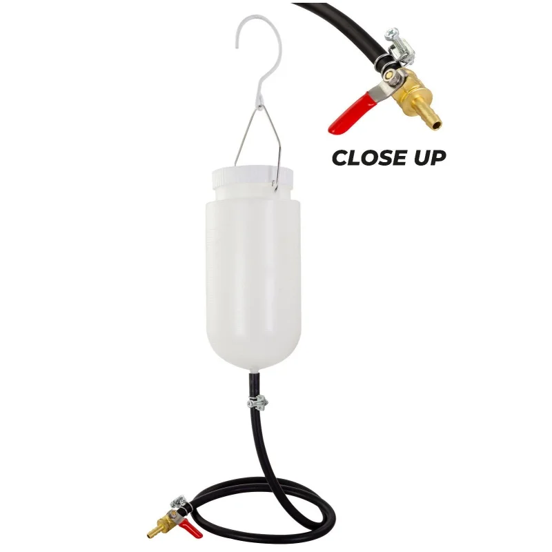 Auxiliary Fuel Tank 1L With Cut Off Valve Portable With Fuel Hose Essential Tool Multifunctional Fuel Storage For Motorcycles