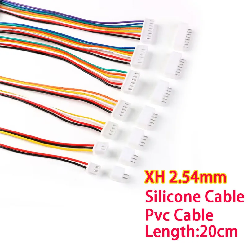 5-10Sets Micro JST XH 2.54 2P 3P 4P 5P 6PIN Male Female Plug Connector 2.54mm Pitch With Wire Cable Battery Charging Cable