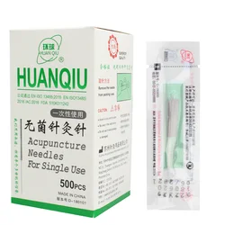 new 500pcs Huanqiu sterile disposable acupuncture beauty massage acupuncture needle 0.16/0.18/0.22/0.25/0.30/0.35mm