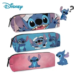 Grande Estojo de Lápis para Estudantes, Material Escolar, Borracha e Régua, Saco De Armazenamento, Lilo e Stitch Figure, Disney, Estudantes Presente