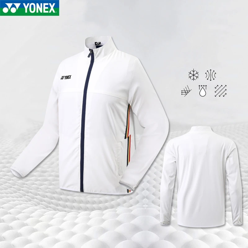 Yonex جديد الخريف والشتاء الرجال التجفيف السريع الريشة السراويل السراويل الرياضية جاكيت زيبرا سترة خارجية معطف خندق السراويل دعوى