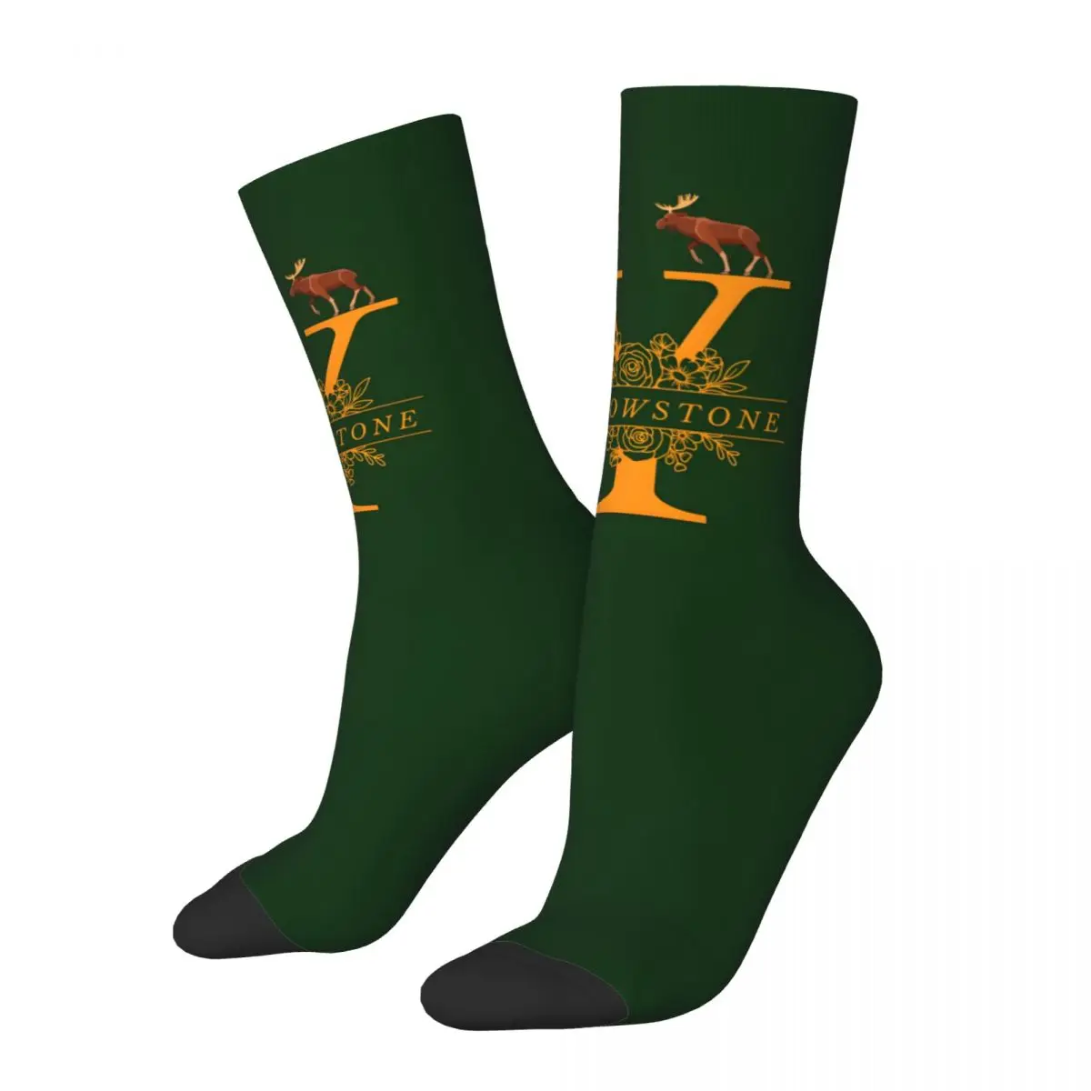 

Retro Logo Men's compression Socks Unisex Yellowstone Harajuku Seamless Printed Novelty Crew Sock