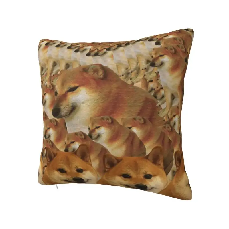 Cheems Shiba Inu Doge Meme غطاء وسادة رمي حديث لديكور المنزل وسادة السيارة #2