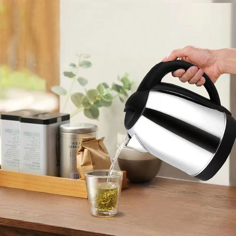 2L stainless steel cordless kettle portable automatic power failure, with hotel and home insulation function