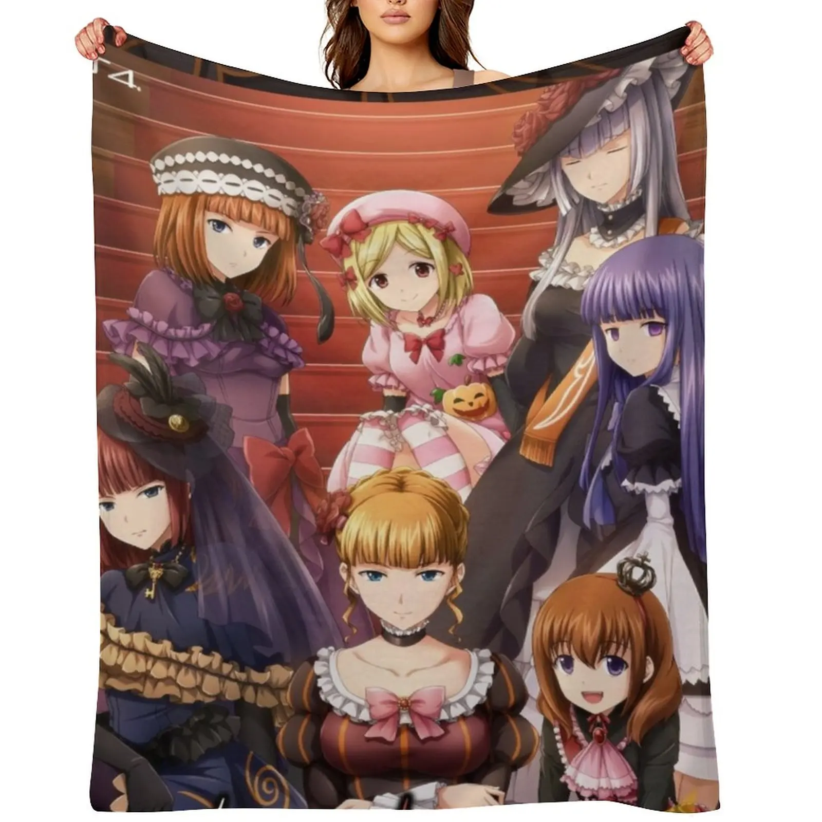 

Umineko Anime Throw Blanket Heavy sofa bed Soft Plush Plaid anime Blankets