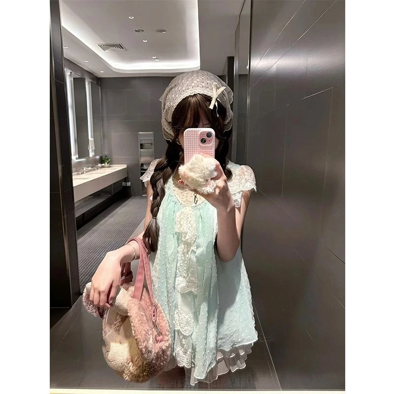 スイートレース2ピースセットTシャツゴスレディースドレスヴィンテージY2kスリムパンクミニスカート原宿90年代日本のセクシーサマーTシャツ