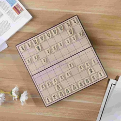 Magnetic Folding Japanese Chess Game Board Travel Portable Set With Storage Compartment Table Board Games