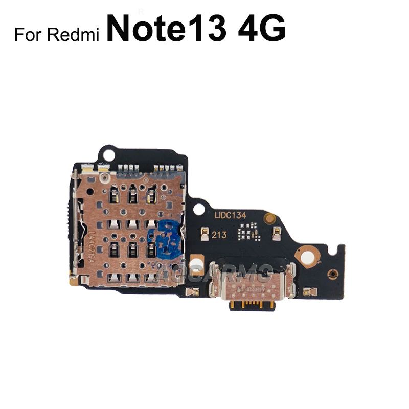 Aocarmo For XiaoMi Redmi Note 13Pro+ Plus Note 13 4G/ 5G Charging Port Dock Board Module Flex Replacement Parts