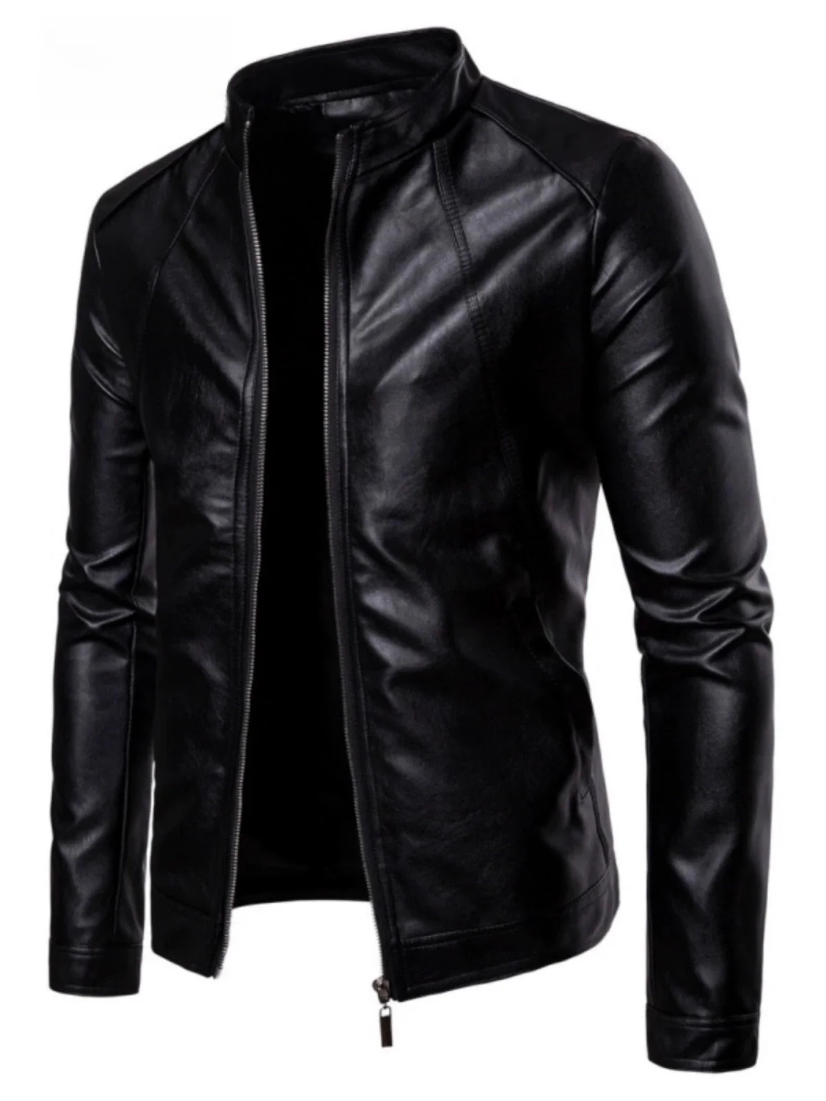 

Элитная кожаная куртка для мужчин, новая коллекция 2025 года, весна-осень-зима, приталенная, для мотоциклистов, деловая повседневная, стильная