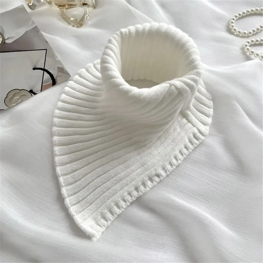 Knitted Fake Collar Scarf for Women Warm Turtleneck Neck Warmer Detachable Winter Windproof Scarf 2024 Fashion New Scarf