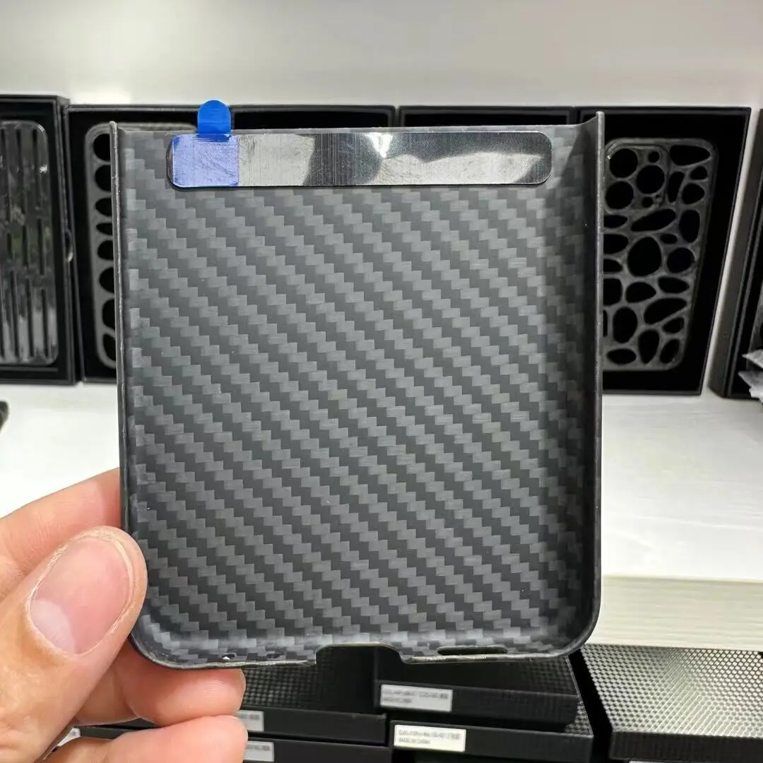 Real Carbon Fiber Phone Case For Samsung Galaxy Z Flip 5 Carbon Fiber Case Aramid Fiber Galaxy Z Flip 6 MagSafe Magnetic Case