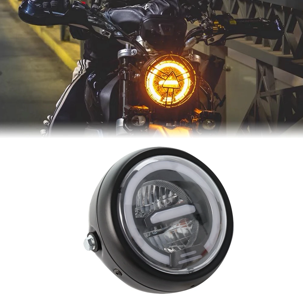 Universal Cafe Racer Vintage Motorcycle LED Head lamp Headlamp distance light Refit motorcycle headlight Cafe Racer