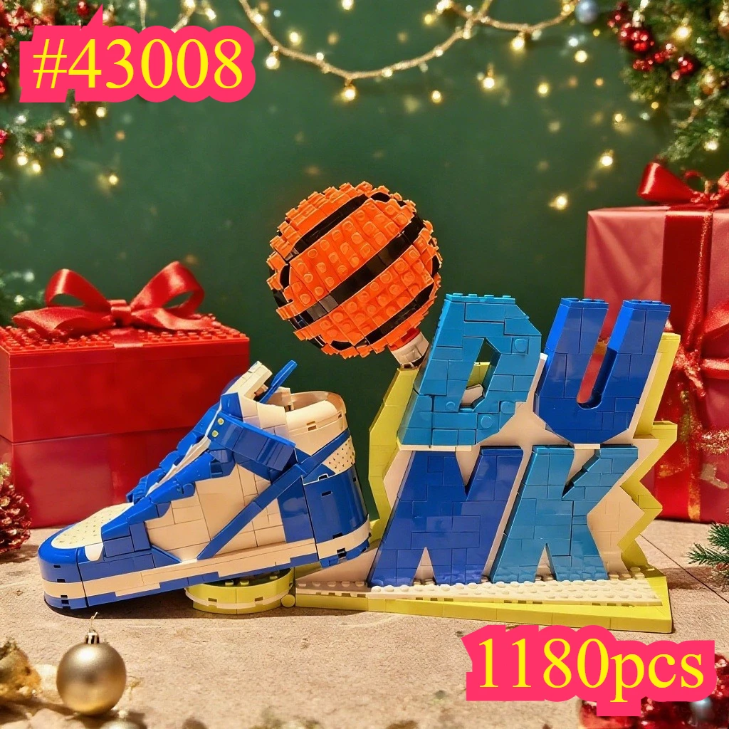 Zapatos deportivos azules y blancos 43008 Conjuntos de bloques de construcción compatibles con partículas Legoed Adecuado para regalos de Navidad 1180 piezas