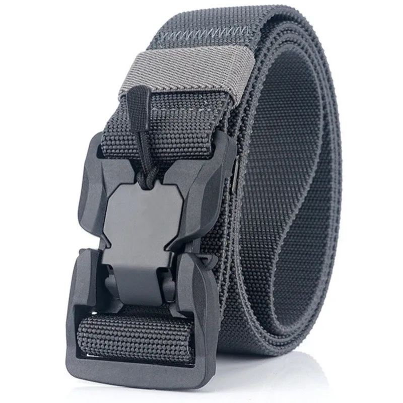 Genuine Tactical Belt Quick Release Magnetic Buckle Belt Soft Real Nylon Sports Accessories men and women belt