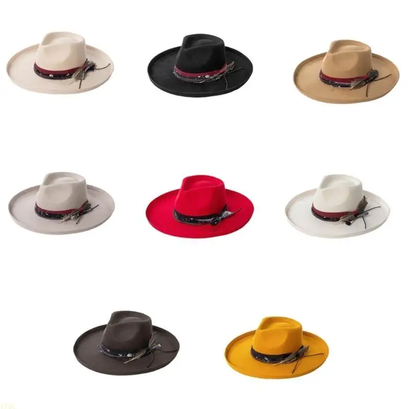15YC klassische Maillard-Cowboyhüte aus Wolle, Old-School-Trend für Damen und Herren, Foto-Requisiten – Detail 5