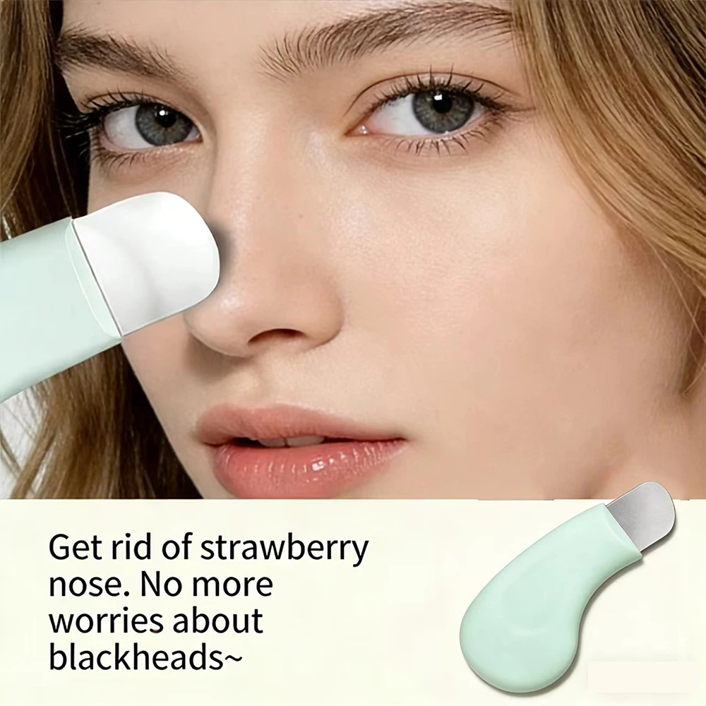 1pc Stainless Steel Blackhead Shovel Facial Skin Exfoliator Scraper Blackhead Remover Pore Cleaner Facial Deep Cleansing