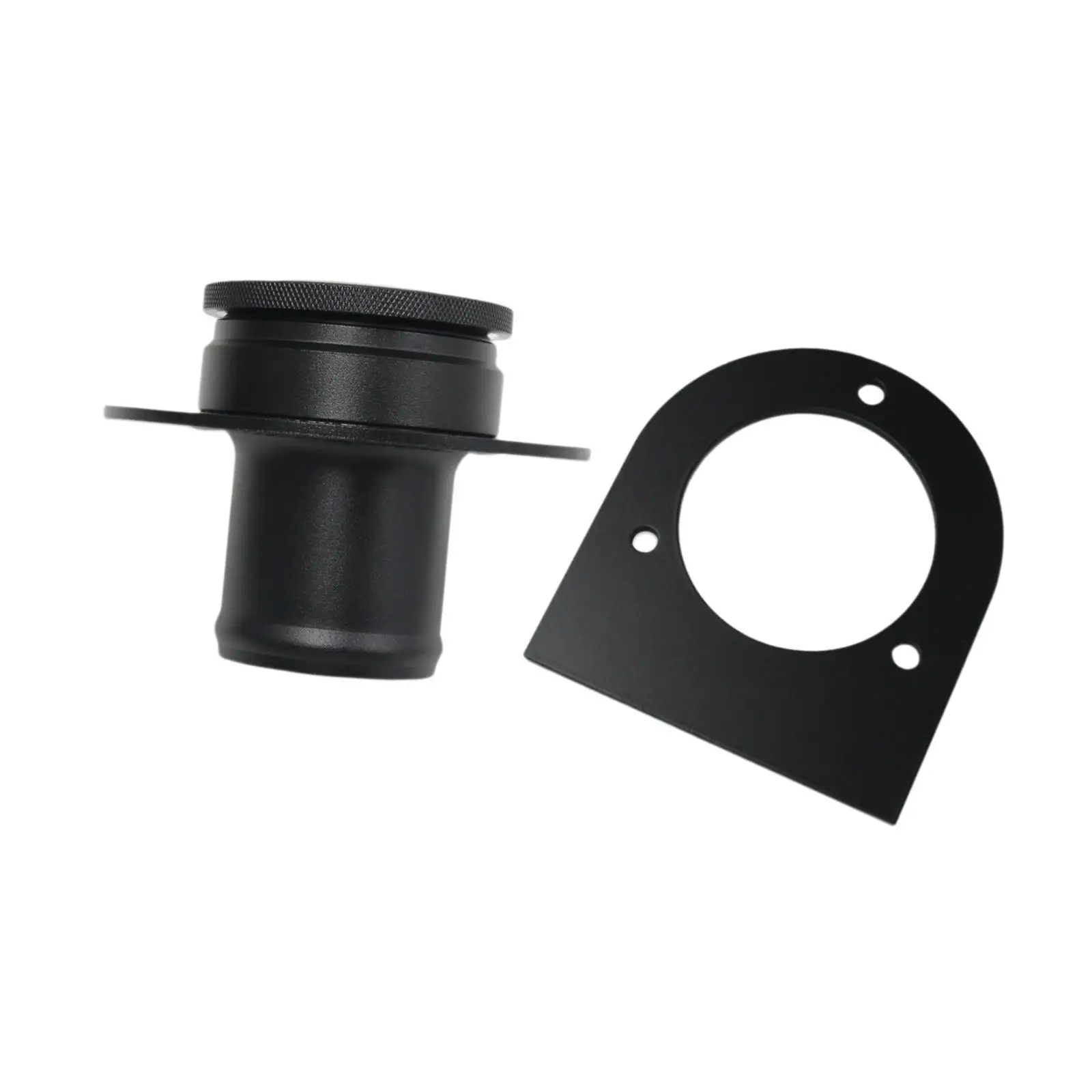 Aluminum Alloy Remote Fuel Tank Filler Neck with Cap Sturdy Universal Hose Attachment for Automotive Replacement