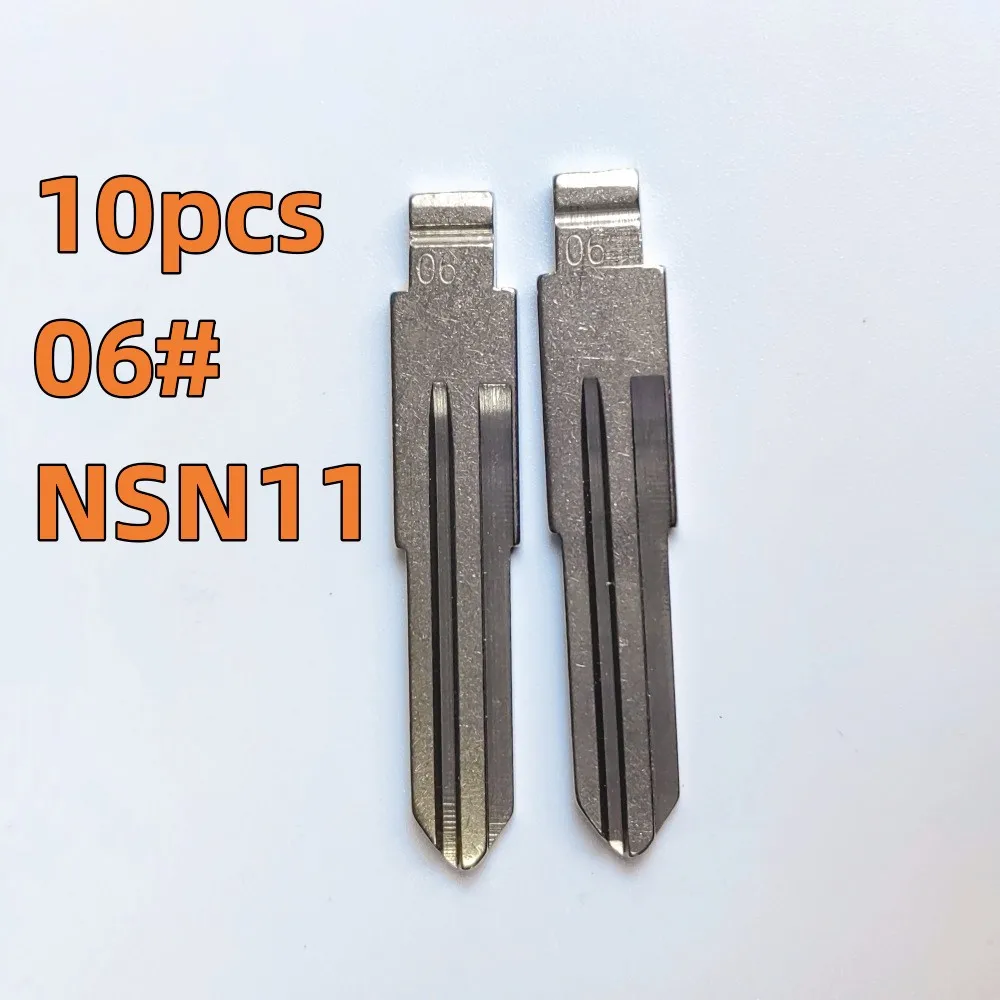 10 PCS/LOT #06 NSN11 KD Replacement Car Flip Key Blade For VVDI JMD Key Uncut Blank Key Insert Blade