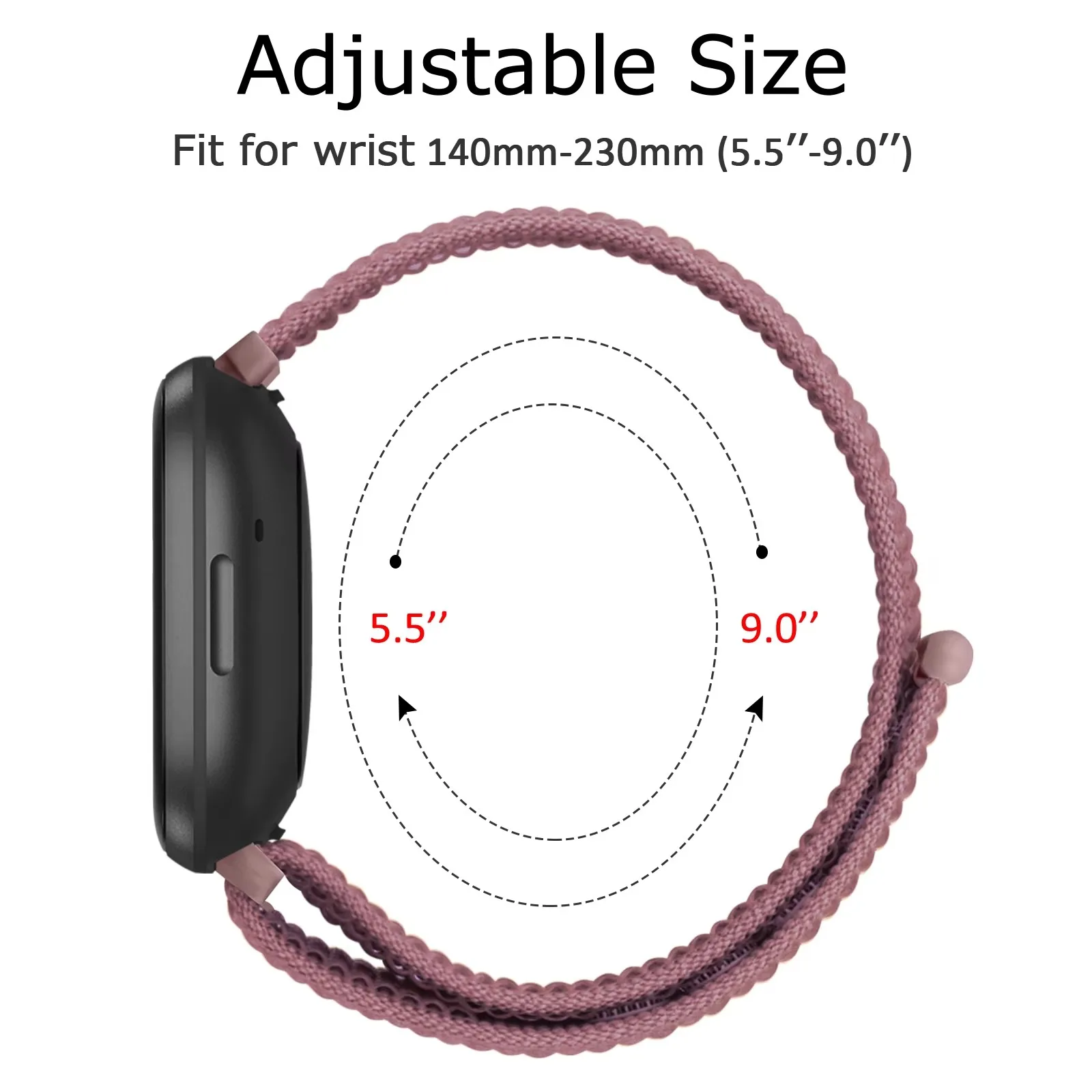 Watch strap Nylon Watch  For Fitbit Versa 3/Versa 4/Sense/Sense 2 Strap Sport Bracelet replacment For Fitbit Sense Smart watch