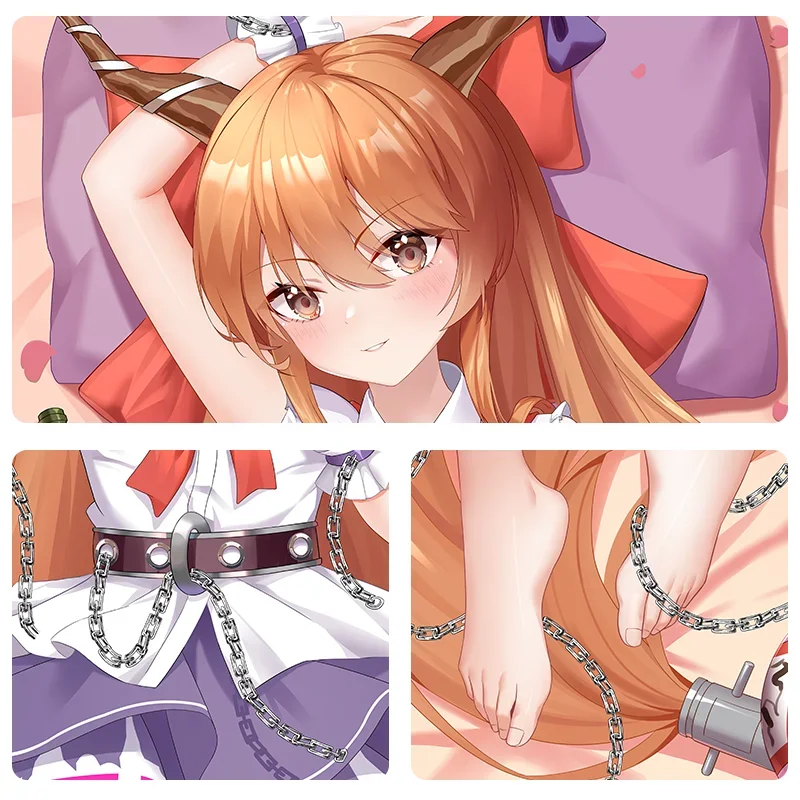 Ibuki Suika Dakimakura Touhou Project Pillow Case Hugging Full Body Sexy Cushion Cover Home Bedding Decor Pillowcase Otaku Gift