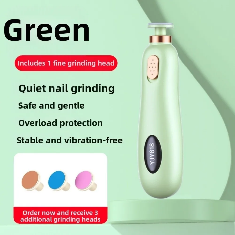 Safety Electric Baby Nail Trimmer Silent Portable Infant Nail Clippers Convenient 4 Grinding Heads Newborn Nail Clippers Newborn