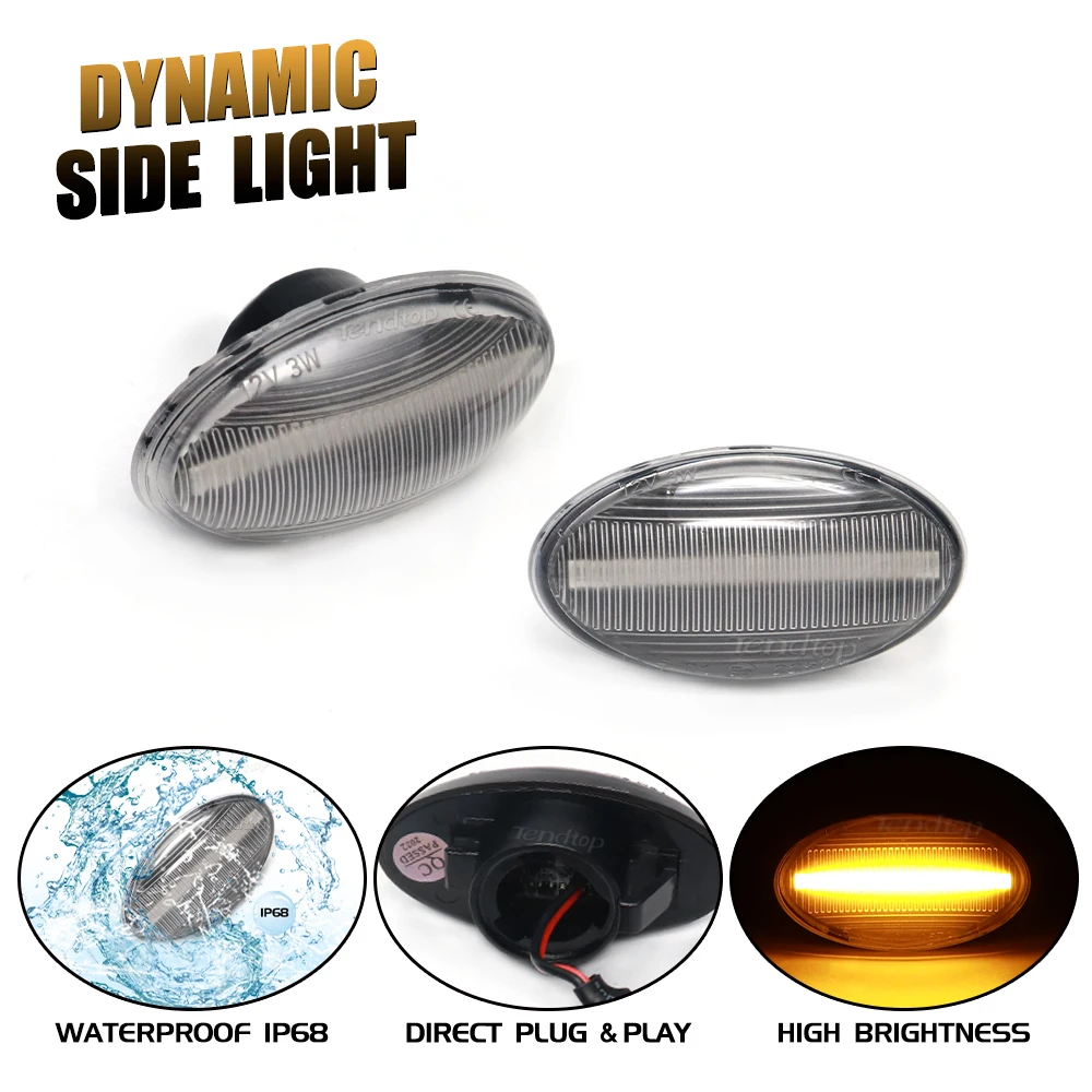 LED Dynamic Indicator  Turn Signal Side Marker Light, Indicator Light with CAN-BUS Tuning for BMW Mini Cooper R50 R52 R53