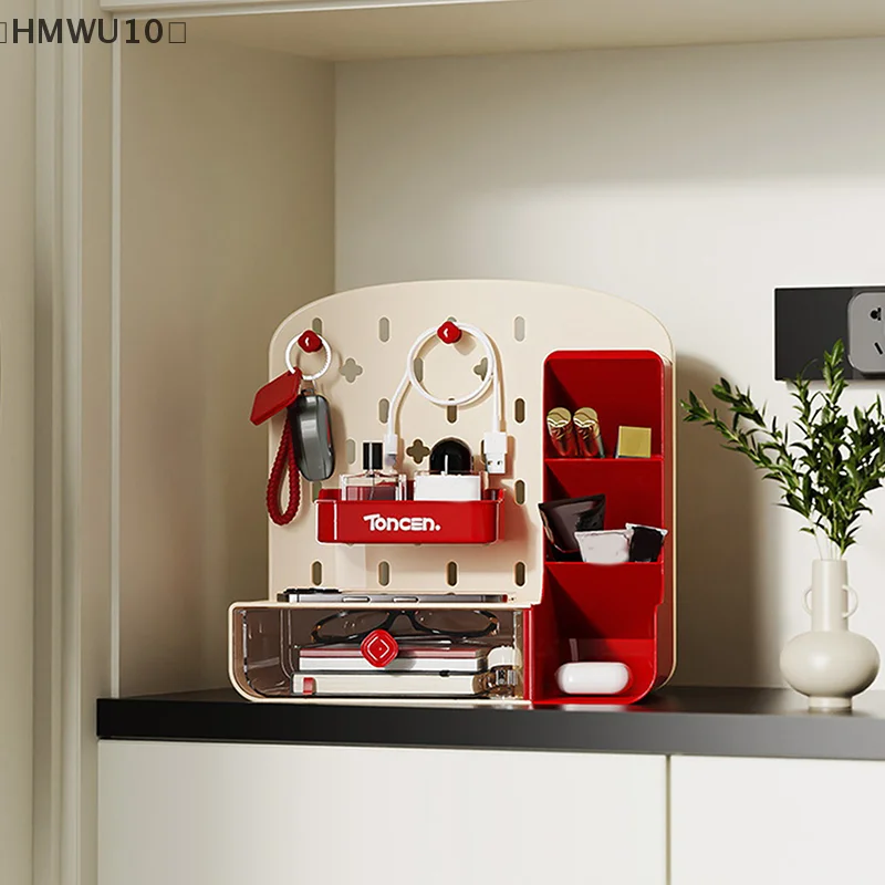 

1 шт., горизонтальная настольная полка для хранения с высоким внешним видом, простая многоэтажная полка для хранения в общежитии, доступная компьютерная офисная полка