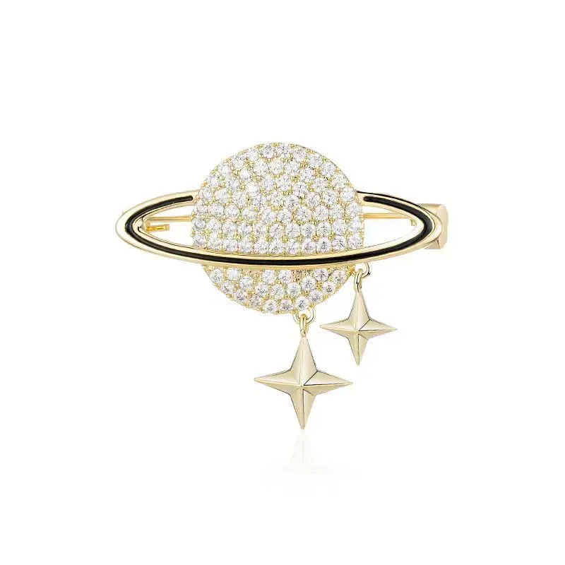 1Pc Exquisite Star Pin for Women Men Chic Planet Universe Brooches Pins Trendy Accessories Birthday Gifts Couple Items 2026