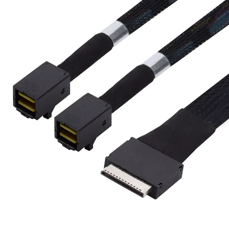 for Oculink 8x SFF-8611 to 8611 Cable 80Pin Hard Drive SSD Solid State PCI-E Data Cable Compatible with SFF-8654