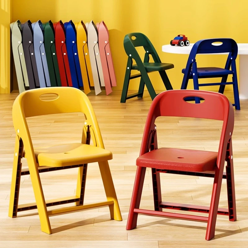 Sedia per bambini Sedia per seggiolino per bambini per bambini Schienale pieghevole Sgabello addensato antiscivolo Robusto portatile Asilo nido Casa