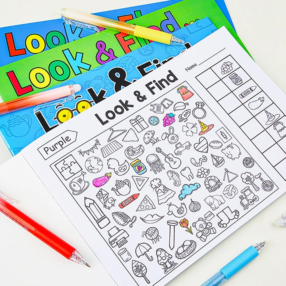 Coloring Book:Look and Find,Student Puzzle, Find Interesting Items, Focus Training Coloring Book, Exercise Thinking Ability