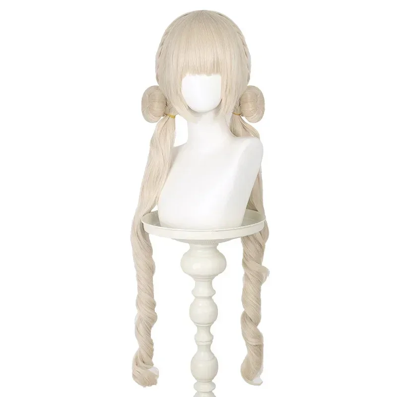 Candy 2025Game Naraka: Bladepoint Sila Cosplay Long Golden Hair Halloween party Role Play Wig + Free Cap